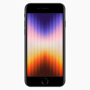 refurbished iPhone SE 2022 128 GB svart - framsida