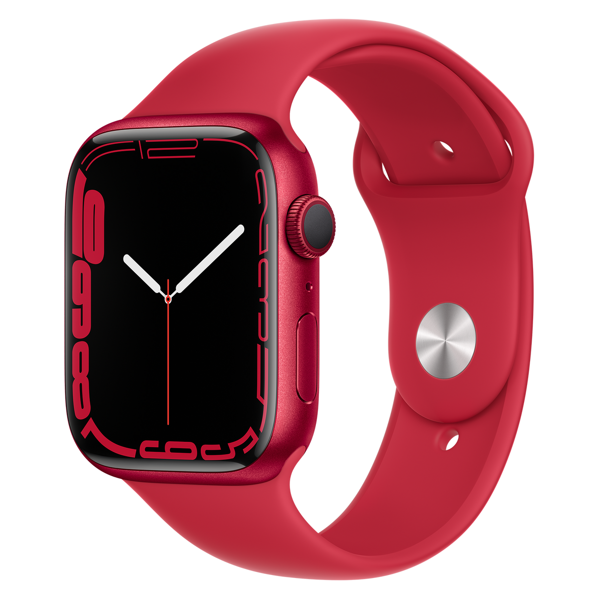 Apple-Watch-Series-7-45mm-Rood-Aluminium-Rood-Sportband