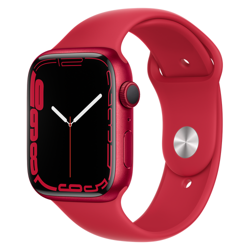Apple-Watch-Series-7-45mm-Rood-Aluminium-Rood-Sportband