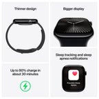 Apple Watch Series 10 42mm - Zwart Aluminium Zwart Sportband