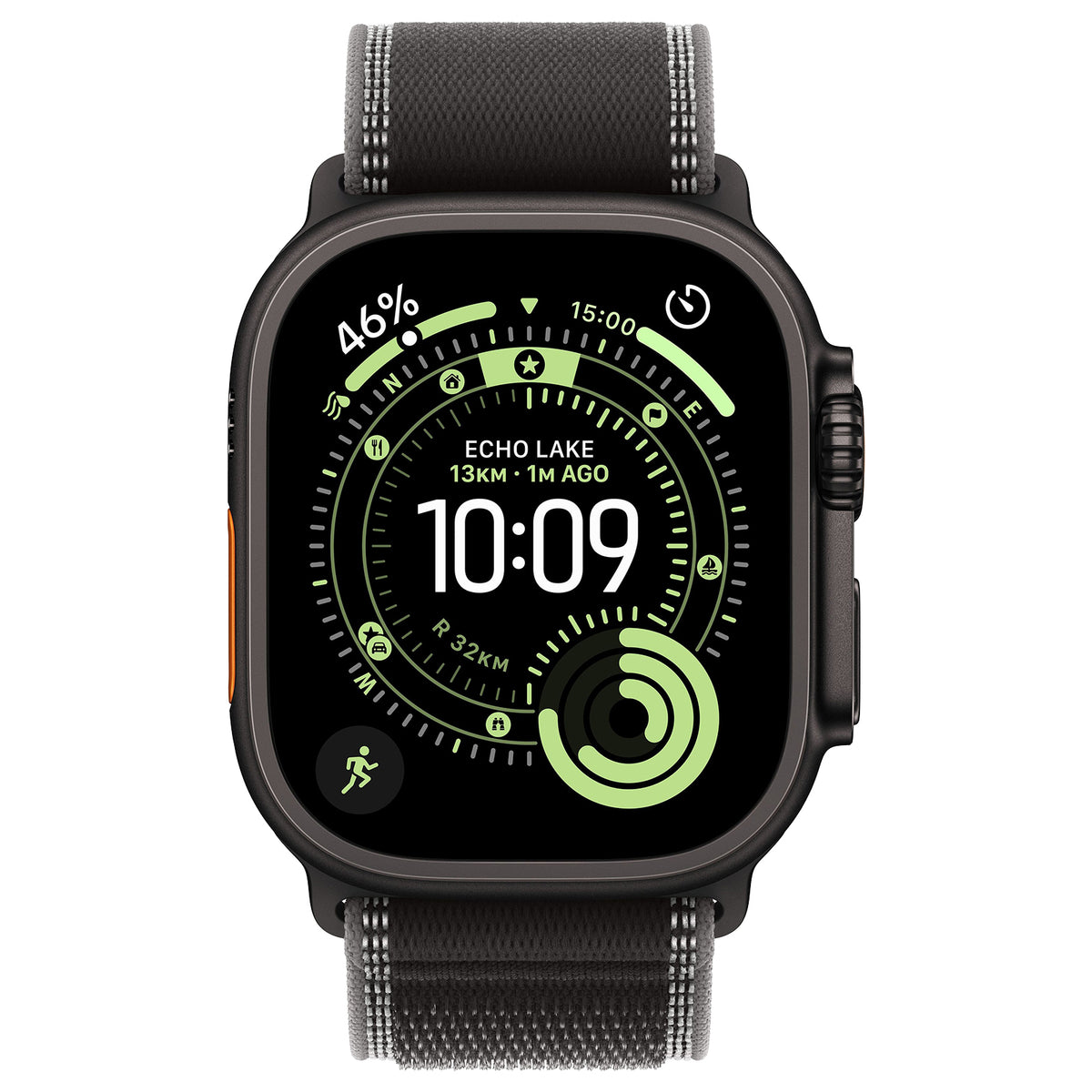 Apple Watch Ultra 3 5G Zwart - Trail band Zwart