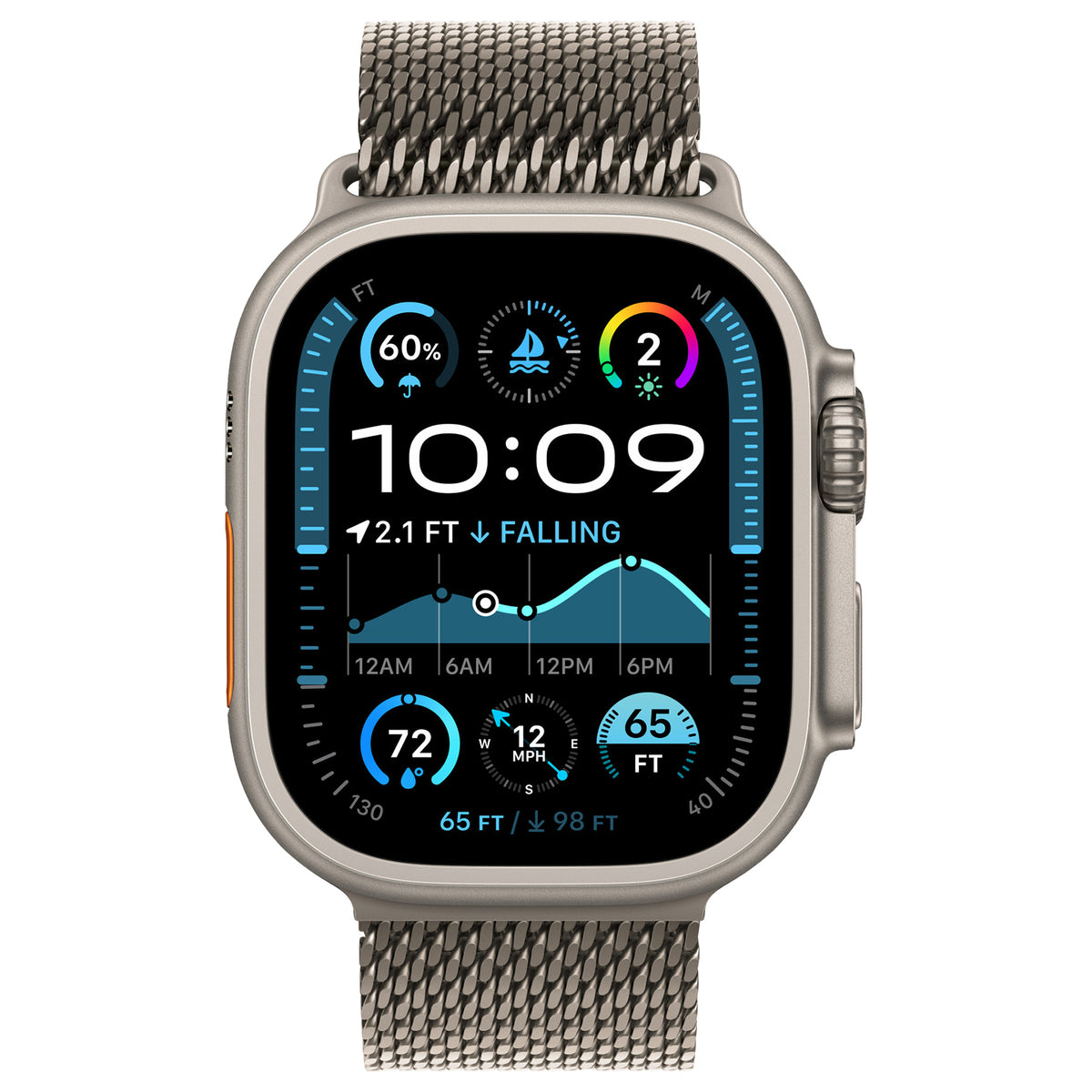 Apple Watch Ultra 2 49mm - Milanees band Naturel
