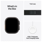 Apple Watch Ultra 2 Zwart 49mm - Trail band Zwart