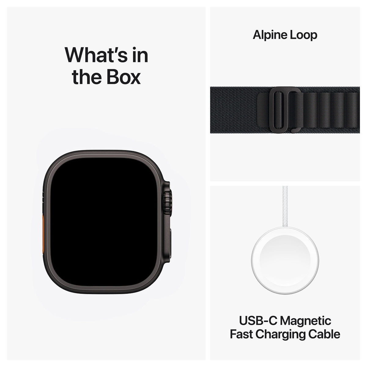 Apple Watch Ultra 2 Zwart 49mm - Alpine band Zwart