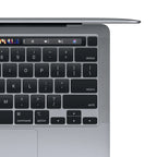 refurbished MacBook Pro 13 inch Touchbar M1 8 GB / 256 GB Silver (QWERTZ/TYSK) grå