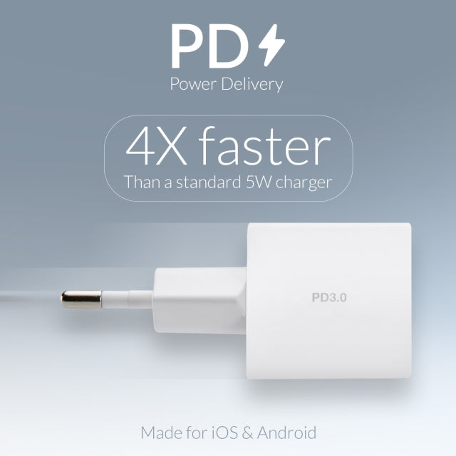 Refurbished USB-C 20W charger med PD & MFi Lightning Cable 1.2m - bild 10