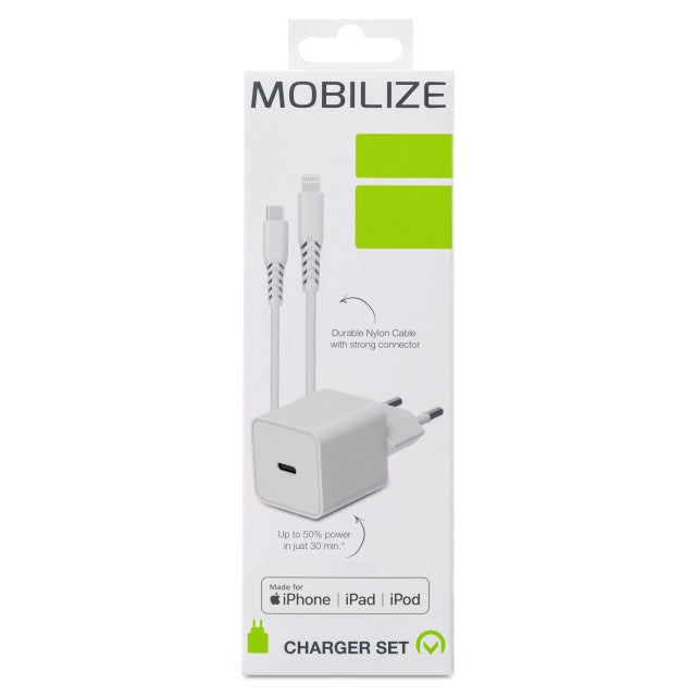 Refurbished USB-C 20W charger med PD & MFi Lightning Cable 1.2m - bild 13