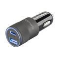 Refurbished 4smarts 27W 2-i-1 billaddare USB-A och USB-C