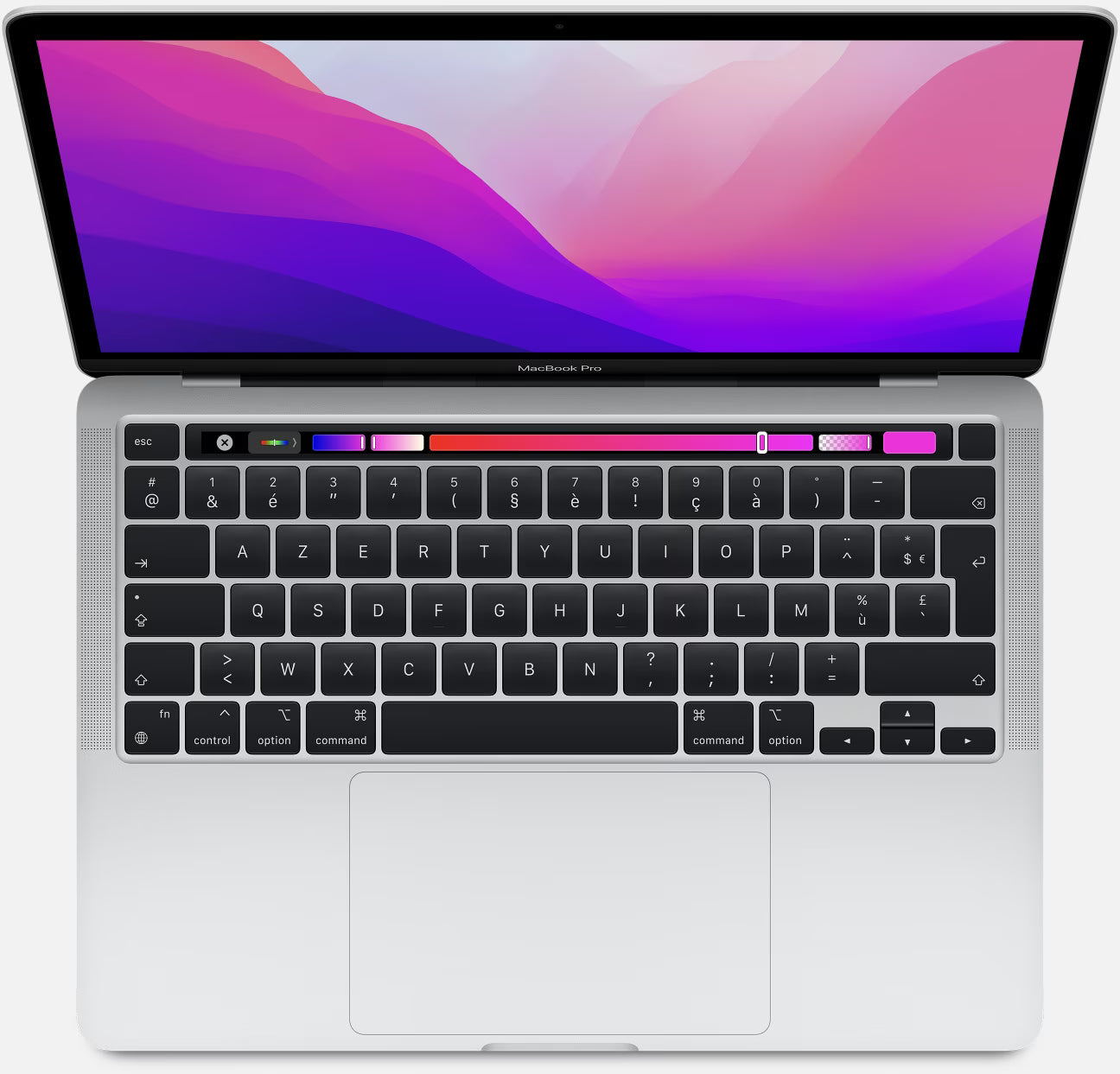 refurbished MacBook Pro 13 inch Touchbar M2 8 GB / 256 GB (AZERTY/FRANSK) silver