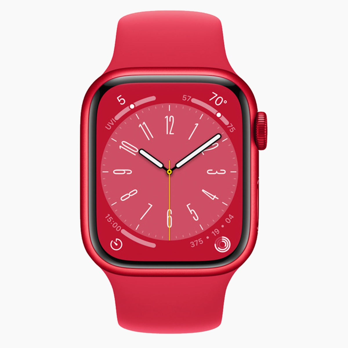 refurbished Apple Watch Series 8 GPS 45 mm Aluminium röd - framsida