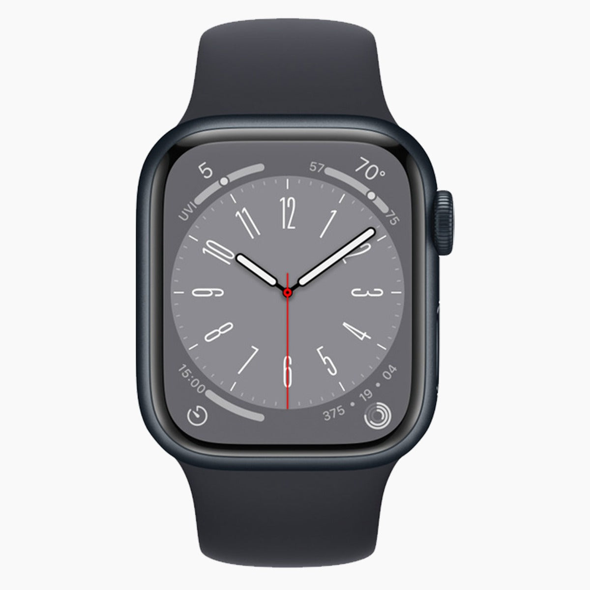 refurbished Apple Watch Series 8 GPS 41 mm svart - framsida