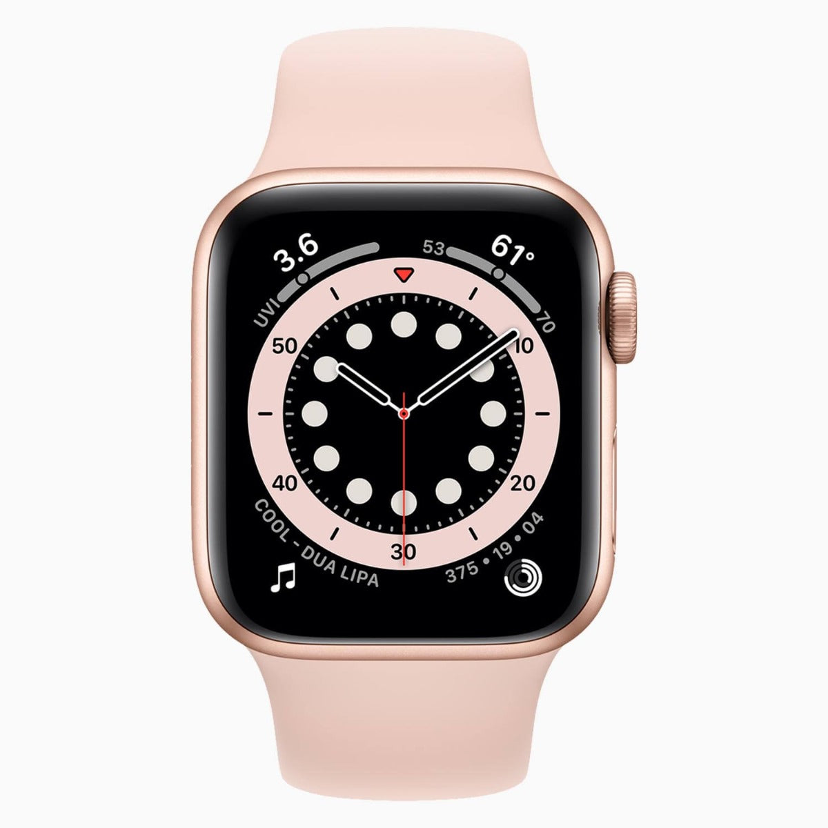 refurbished Apple Watch Series 6 44mm guld - framsida