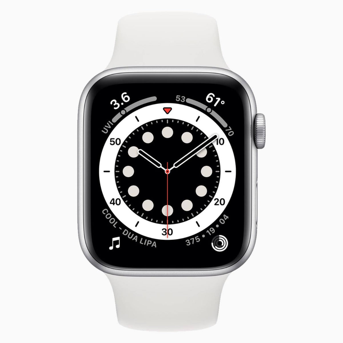 refurbished Apple Watch Series 6 44mm silver - framsida