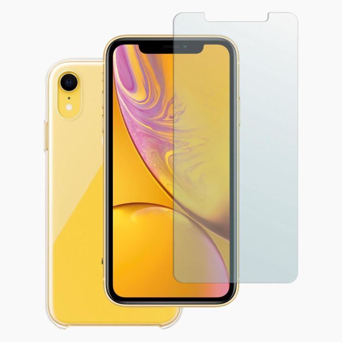refurbished Case + skärmskydd för iPhone XR - transparent